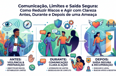Comunicação, limites e saída segura: como reduzir riscos e agir com clareza antes, durante e depois de uma ameaça